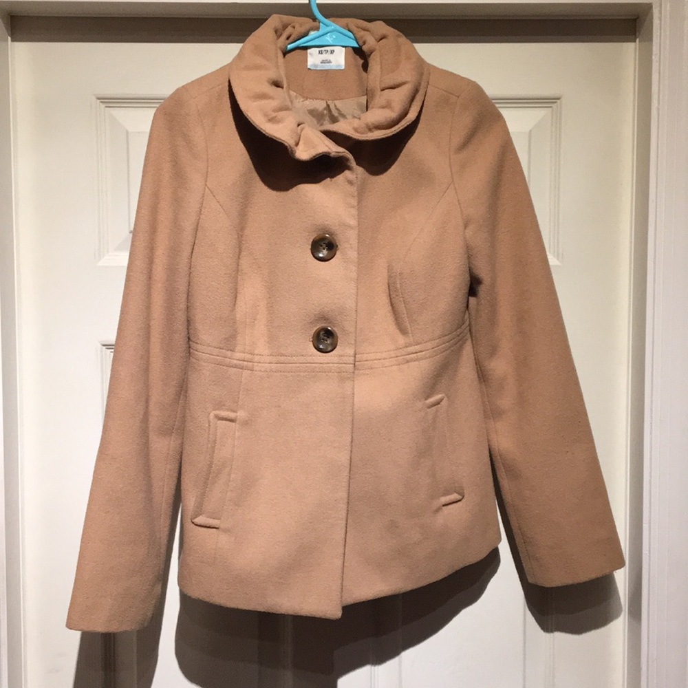 Old Navy Women’s Tan XS Wool Blend Pea Coat